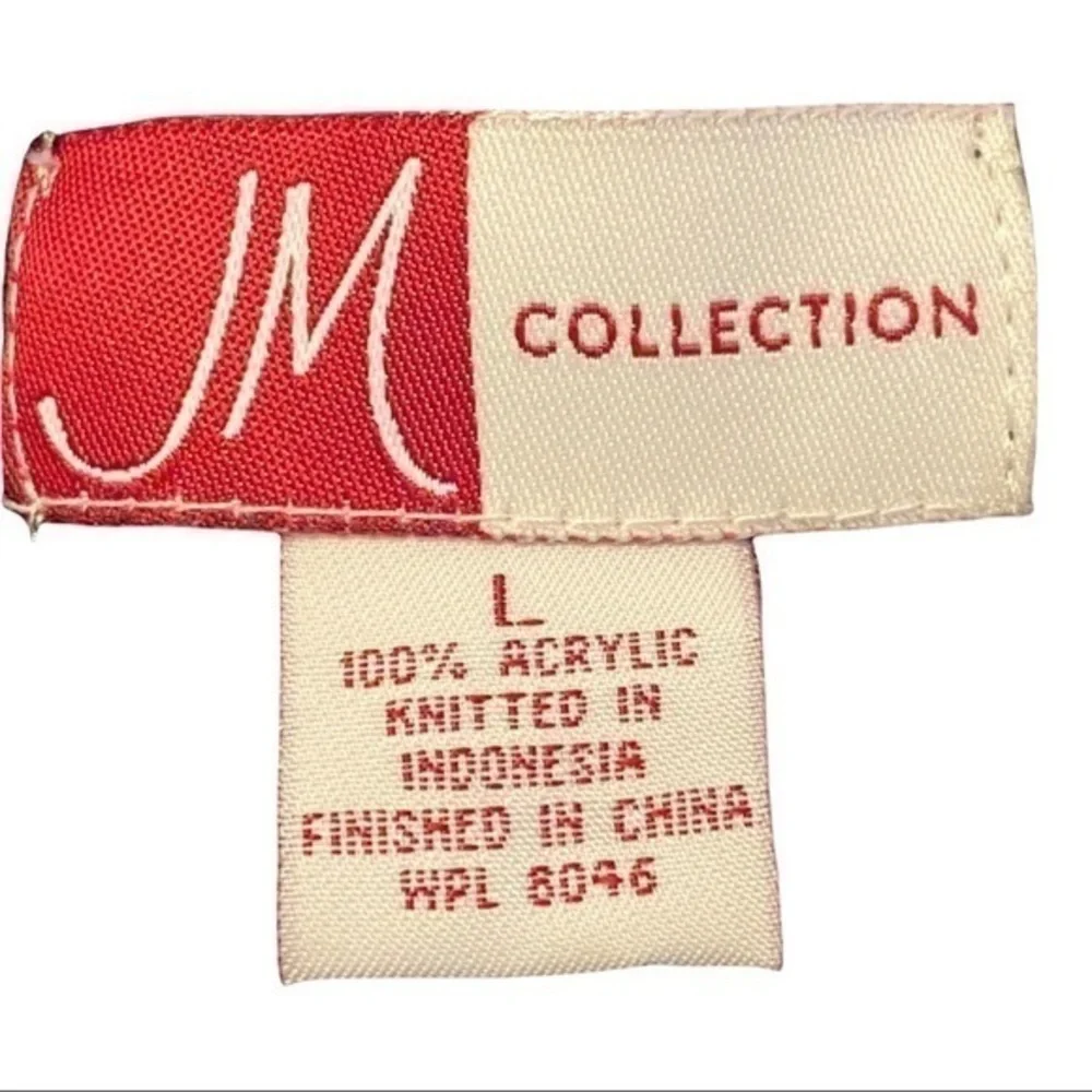 NWT JM COLLECTION FRINGE V-NECK SWEATER